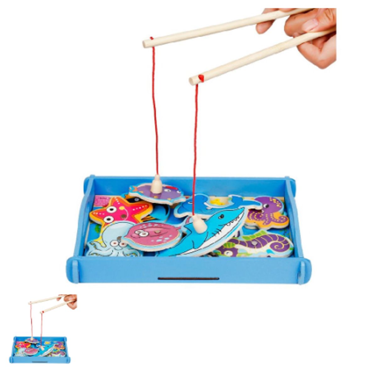 GENERICO - JUEGO DE PESCA MAGNETICA CON BANDEJA
