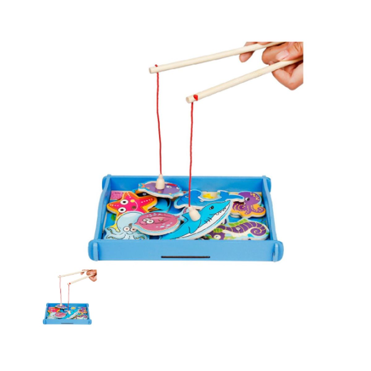 GENERICO - JUEGO DE PESCA MAGNETICA CON BANDEJA