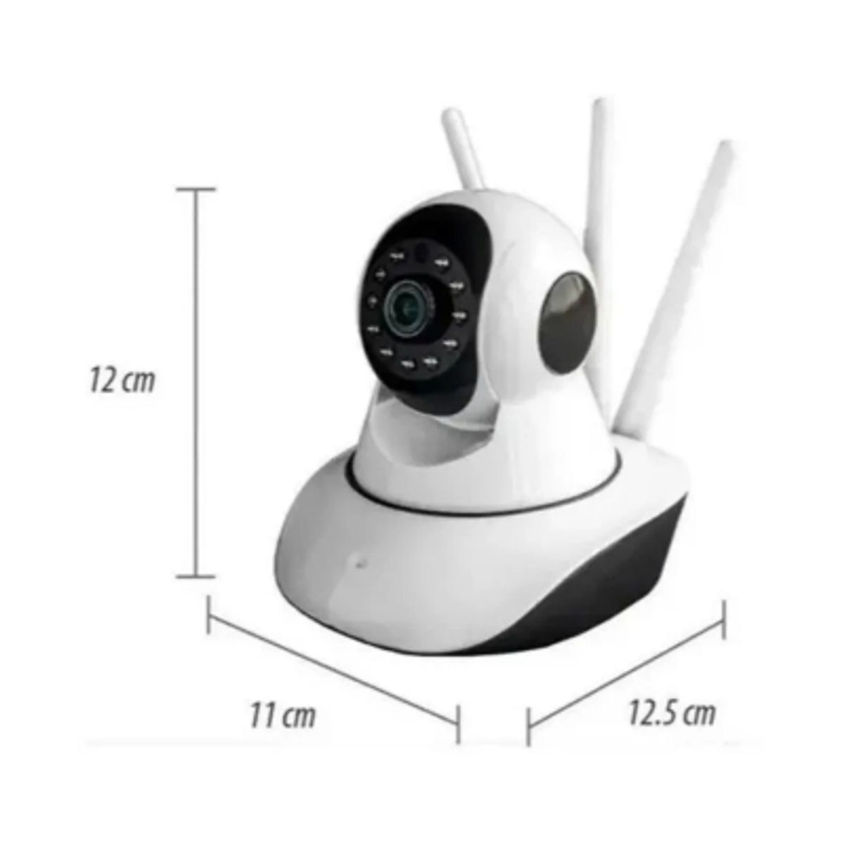GENERICO - Camara Ip 3 Antenas/wifi/nocturna360/motorizada D Vigilancia Blanco
