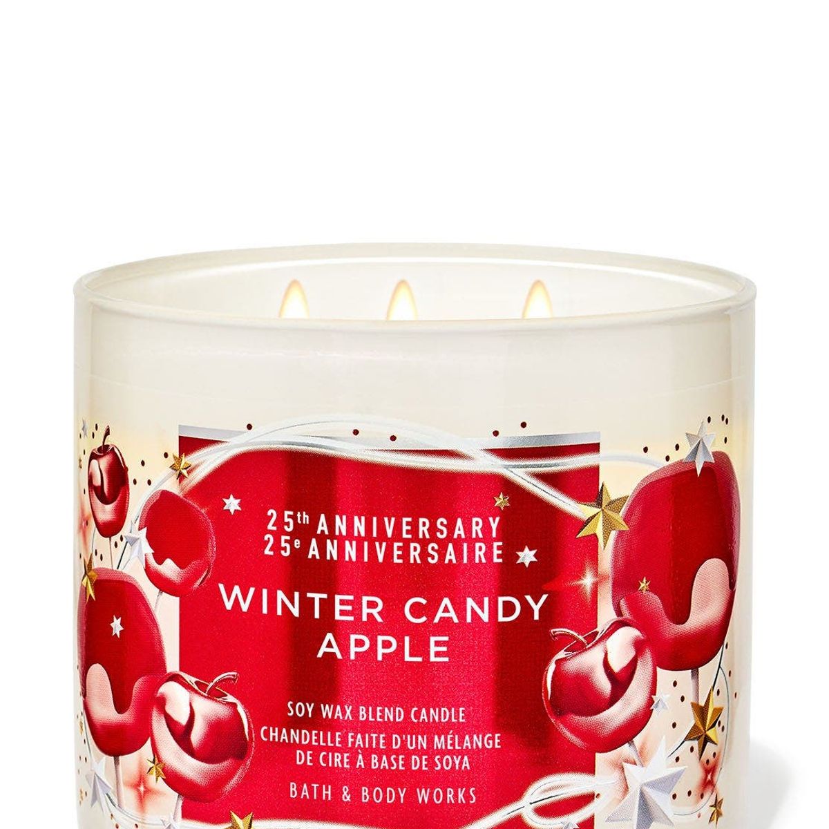 BATH & BODY WORKS - Vela Grande Bath and Body Works Winter Candy Apple
