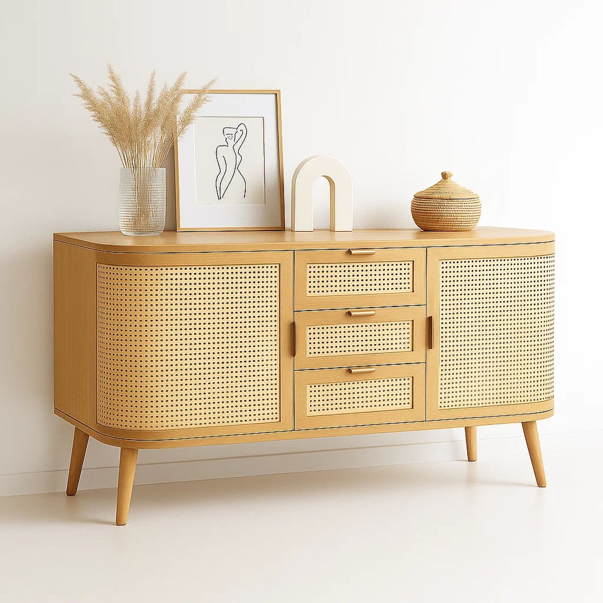 KLIK - Rack de TV Siena Rattan - Natural