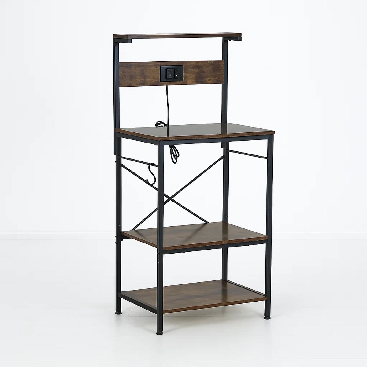 KLIK - Rack Organizador Rustik Pro con Estación de Carga Integrada 2 Enchufes + 2 USB