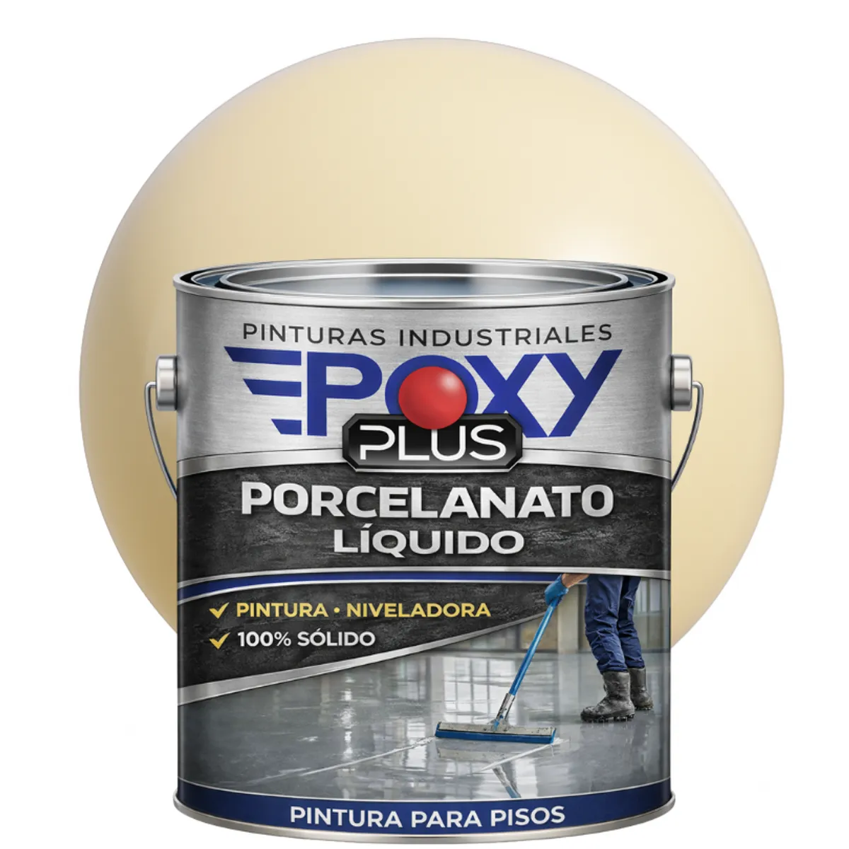 PORCELANATO LIQUIDO PREMIUM - KIT GALÓN - MARFÍL RAL 1014, marca EPOXY - Foto Principal