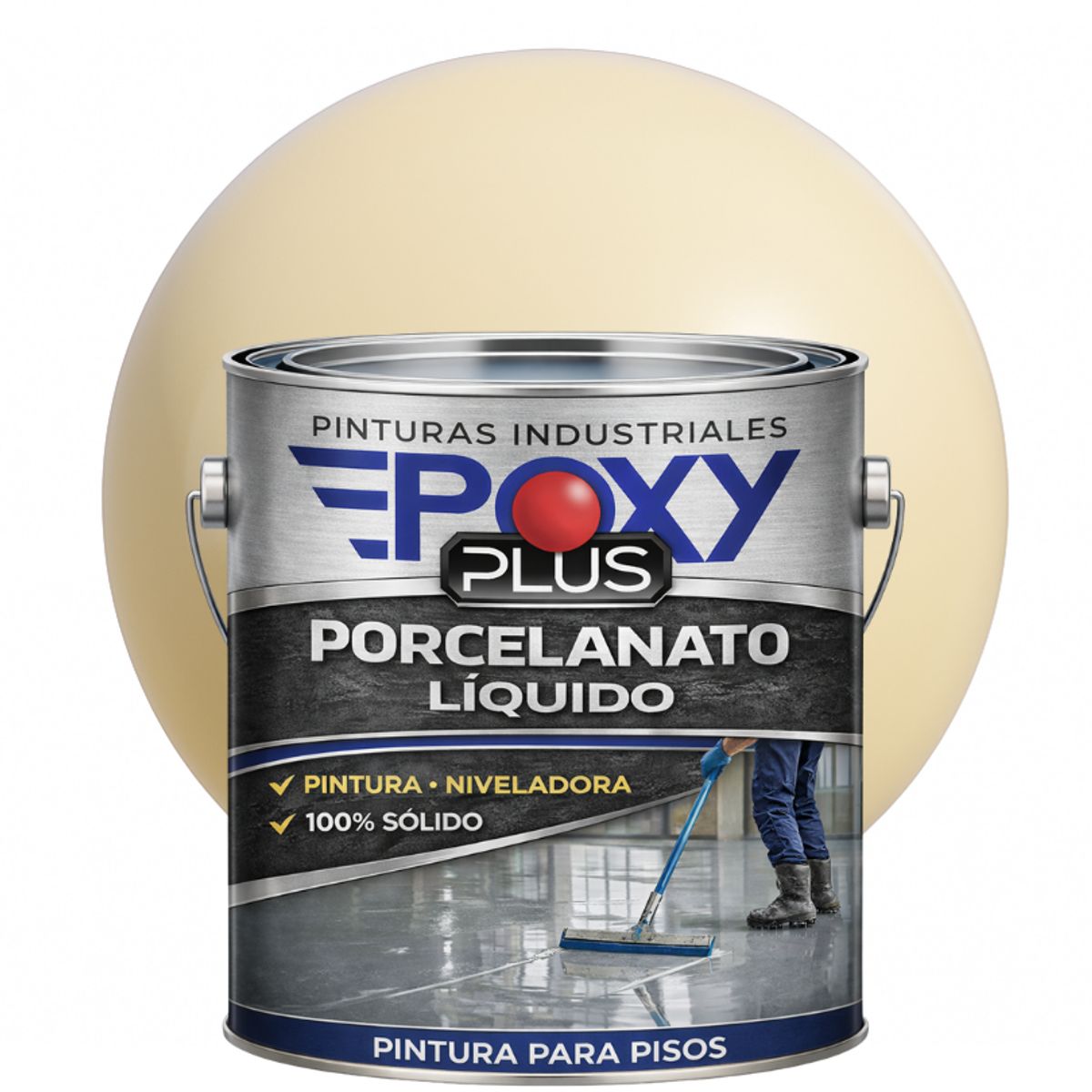 PORCELANATO LIQUIDO PREMIUM - KIT GALÓN - MARFÍL RAL 1014, marca EPOXY - Foto Principal