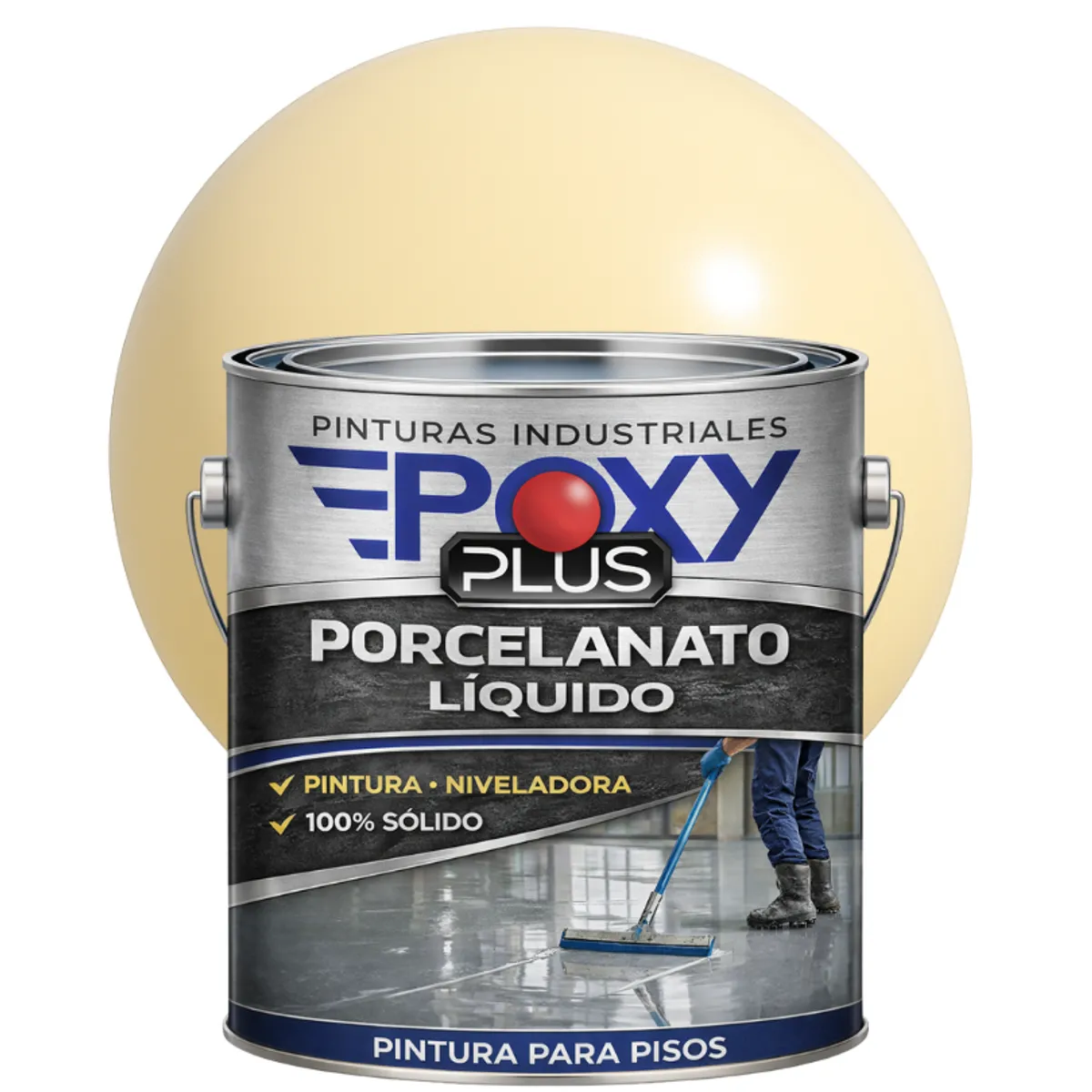 PORCELANATO LIQUIDO PREMIUM - KIT GALÓN - MARFÍL CLARO RAL 1015, marca EPOXY - Foto Principal