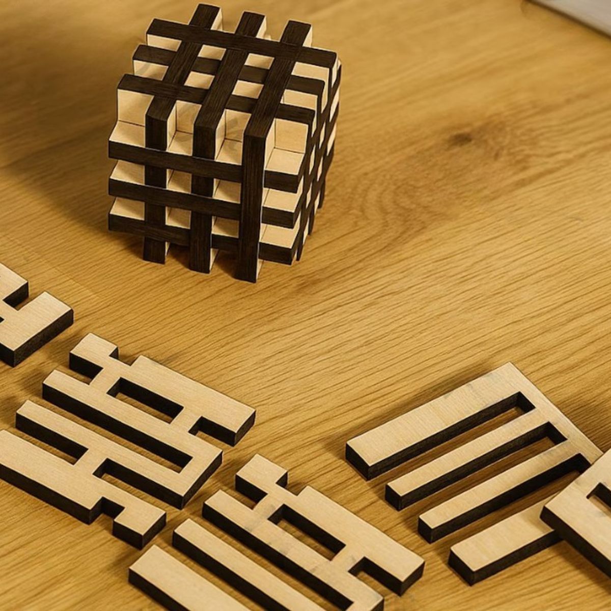 LOS REGALONES - Desafío Puzle Rompecabezas En Forma De Cubo En Madera