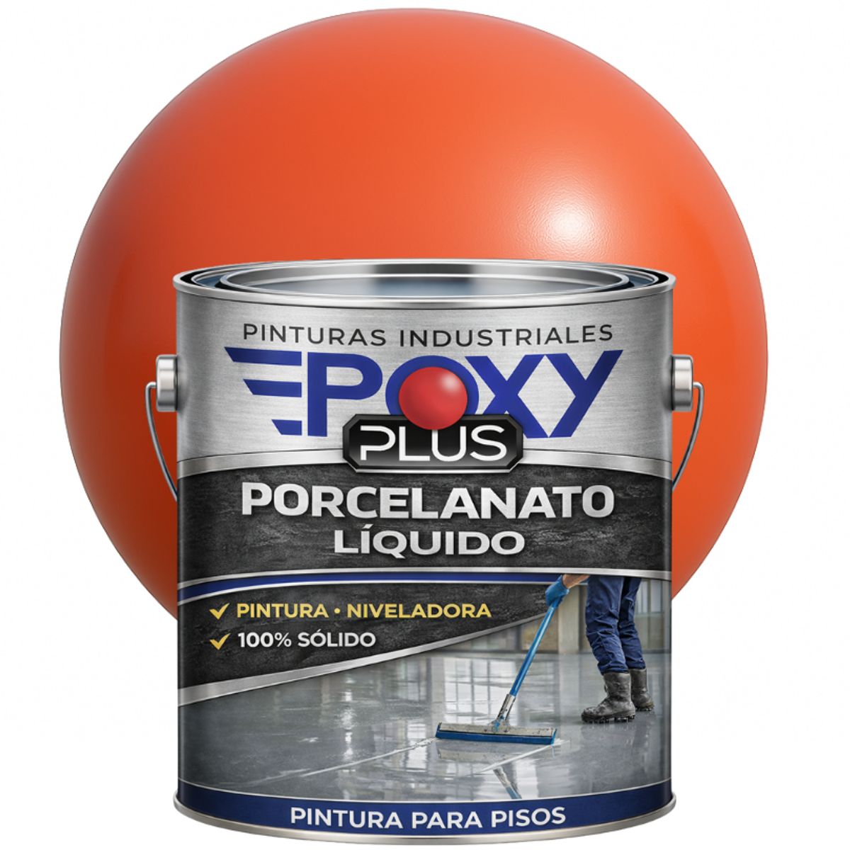 EPOXY - PORCELANATO LIQUIDO PREMIUM - KIT GALÓN - NARANJA SALMÓN RAL 2012