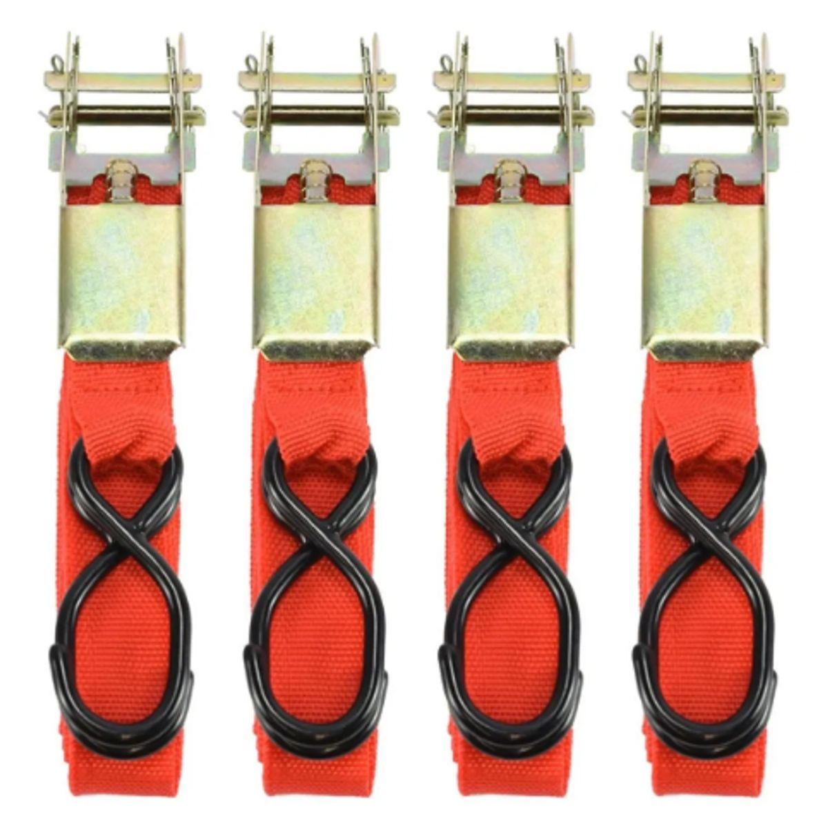 GENERICO - Set De Cintas De Amarre Eslinga Con Rachet 4,5 Metrosx2,5cm