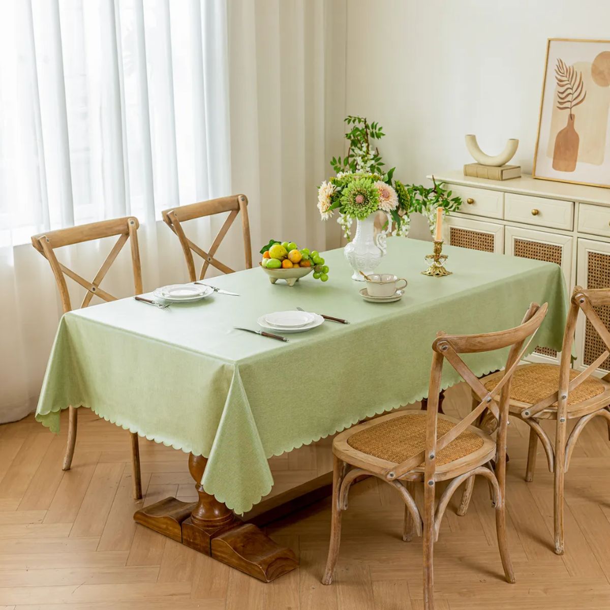 OKAY - Mantel Rectangular Antimanchas Impermeable 140 X 220cm Color