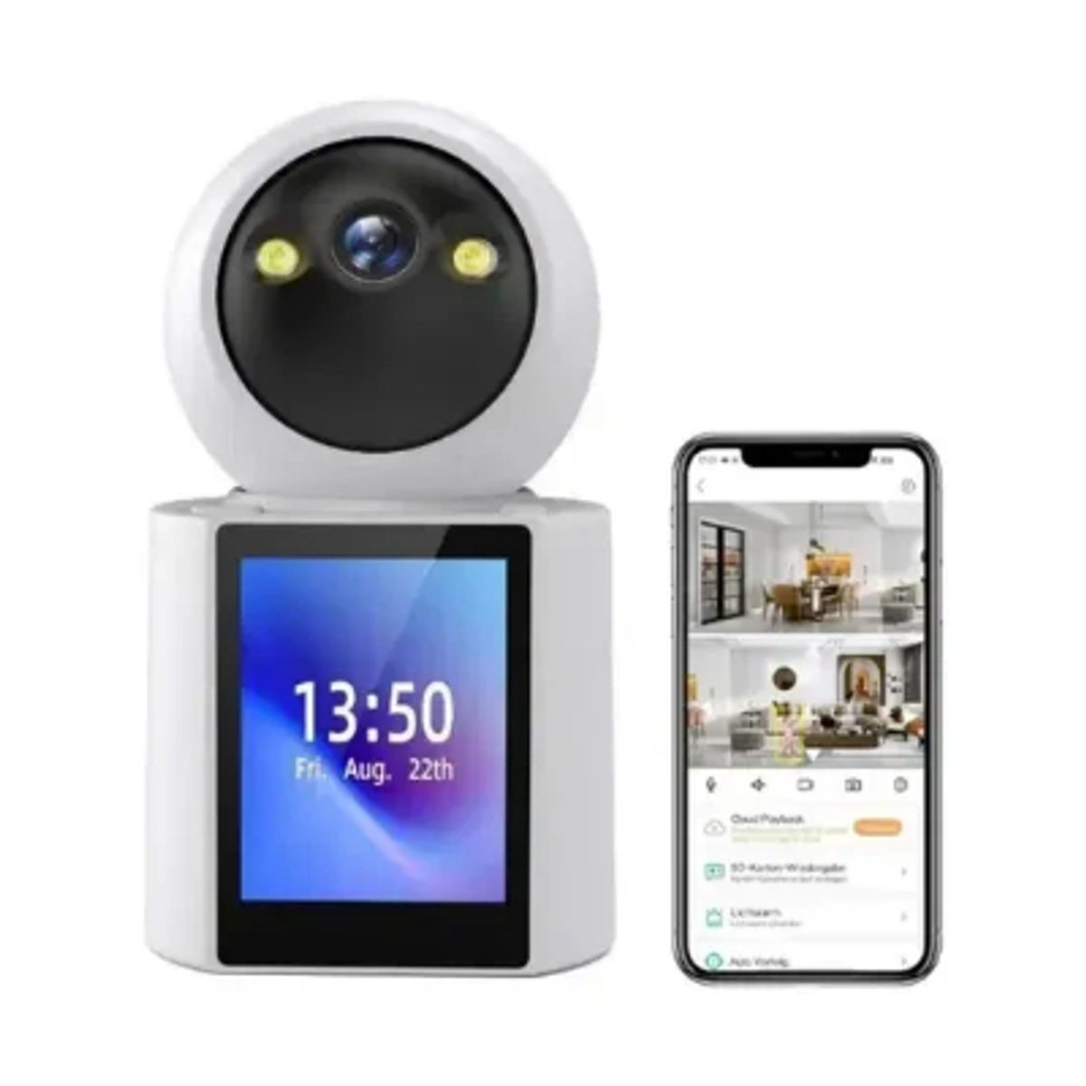 GENERICO - Cámaras De Seguridad Wifi Videollamada Bidireccional 1080p Blanco