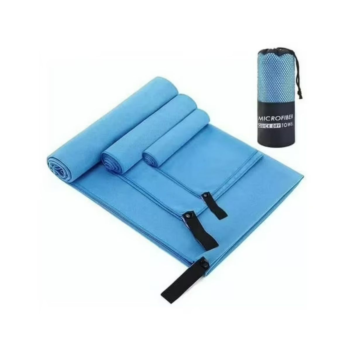 AK SPORT - Toallas de Microfibra Set 3 unidades Suaves y Absorbentes