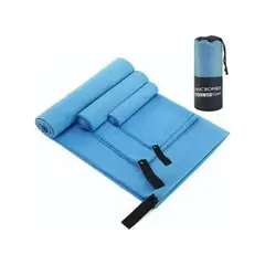 AK SPORT - Toallas de Microfibra Set 3 unidades Suaves y Absorbentes