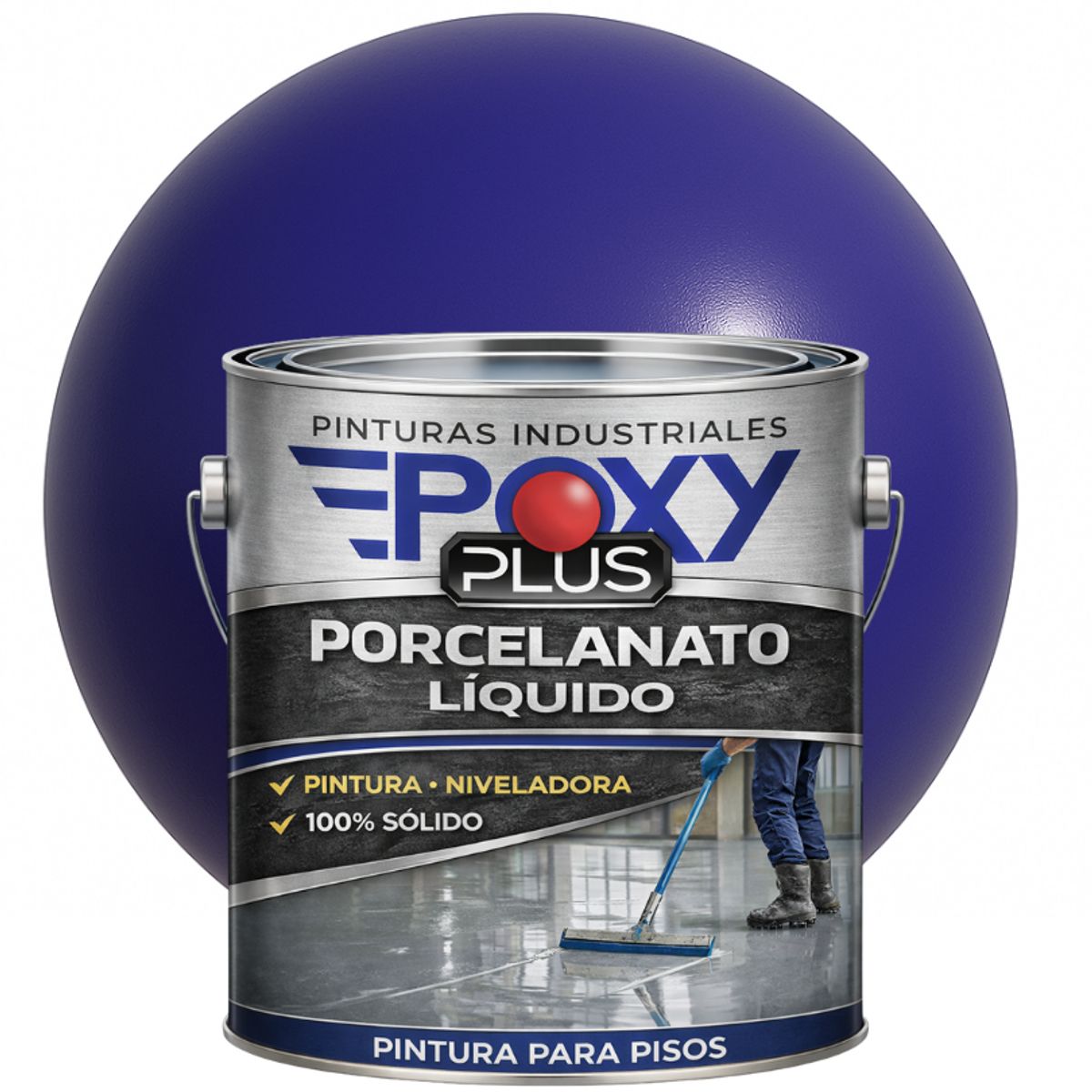 EPOXY - PORCELANATO LIQUIDO PREMIUM - KIT GALÓN - PÚRPURA AZUL VIOLETA RAL 4005