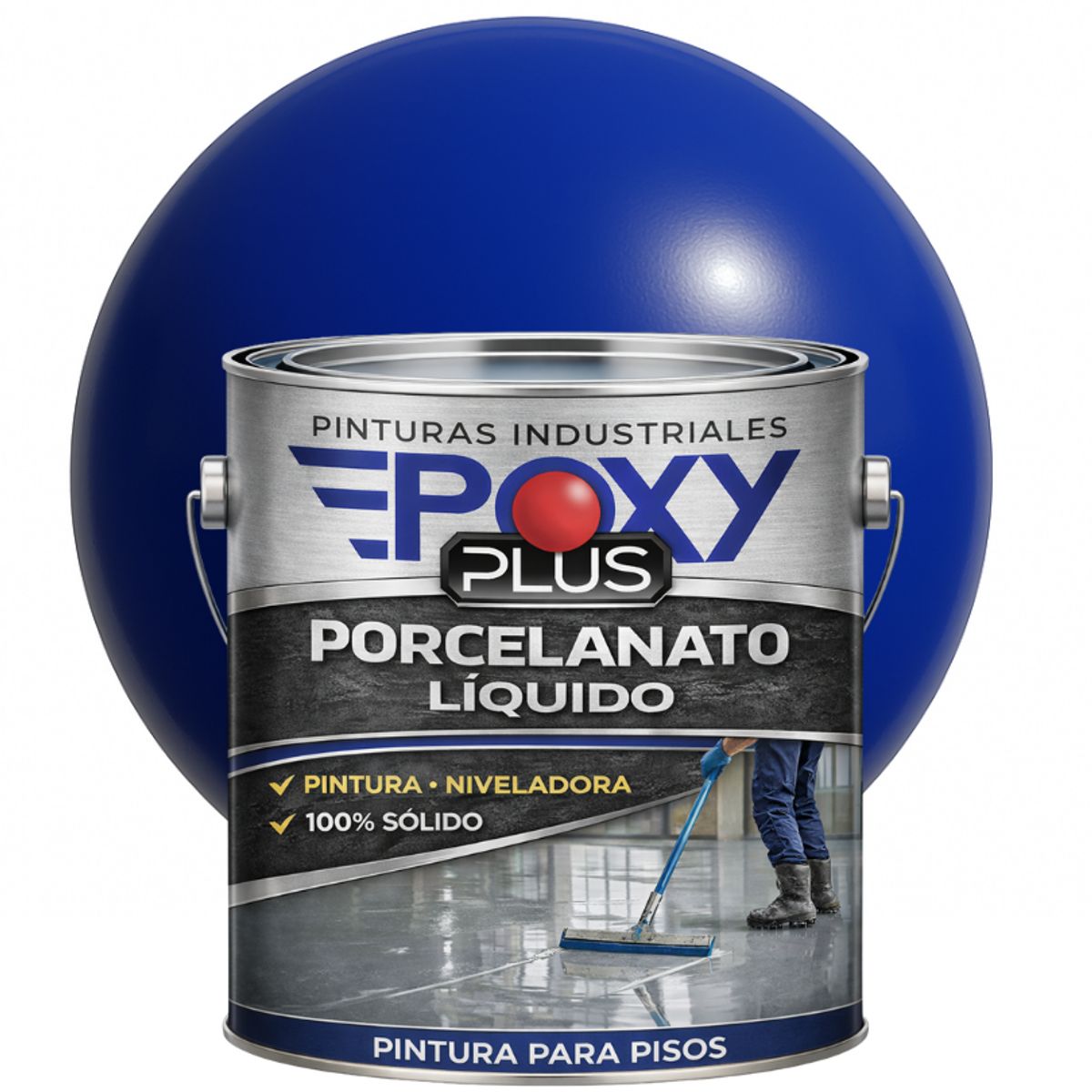 EPOXY - PORCELANATO LIQUIDO PREMIUM - KIT GALÓN - AZUL ULTRAMAR RAL 5002