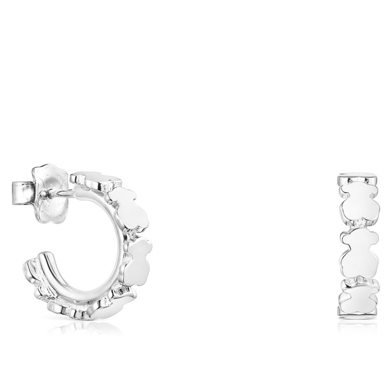 TOUS - Aros Straight De Plata Mujer Tous