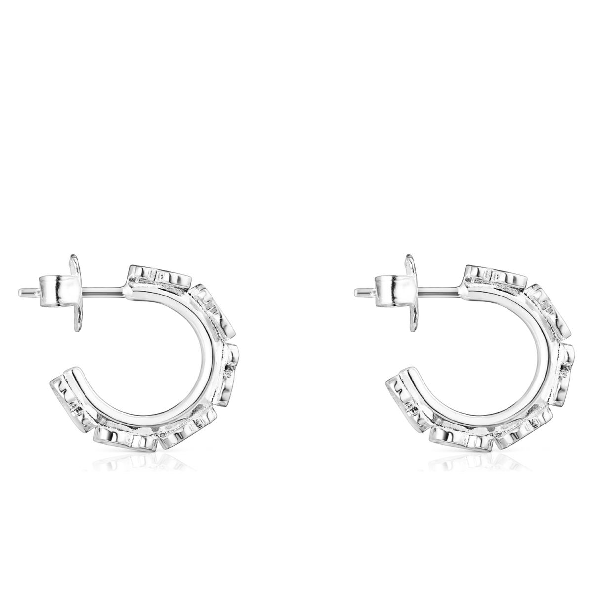 TOUS - Aros Straight De Plata Mujer Tous