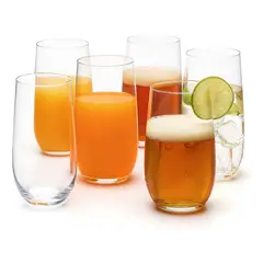 GENERICO - 6 Vasos Vidrio Resistente Vasos Jugo Malteadas Bebida 520 Ml