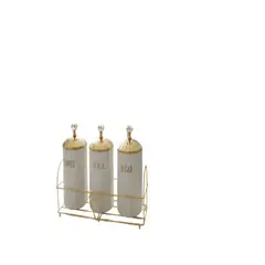 GENERICO - Set de 3 recipientes hermeticos Blanco