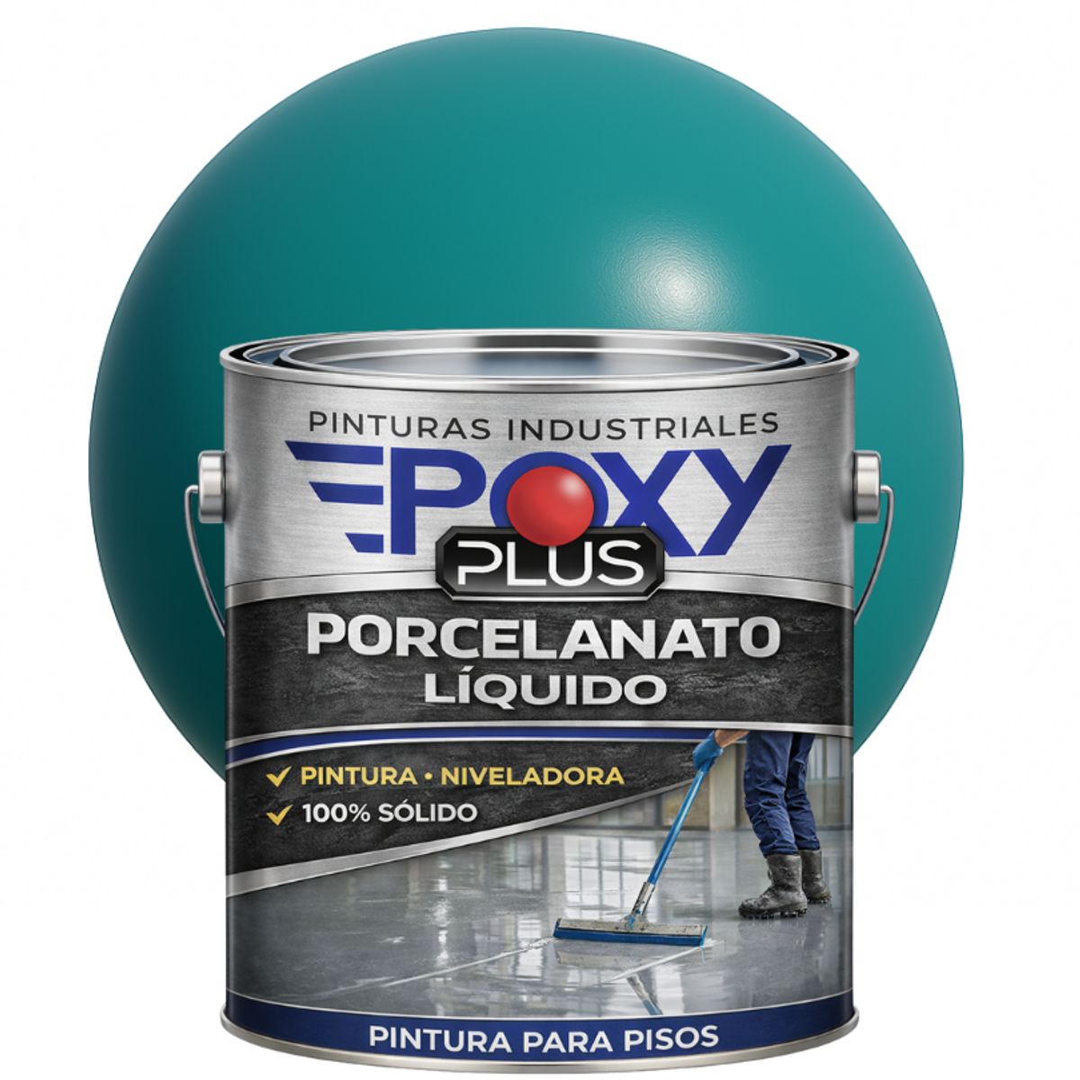PORCELANATO LIQUIDO PREMIUM - KIT GALÓN - AZUL AGUA RAL 5021, marca EPOXY - Foto Principal