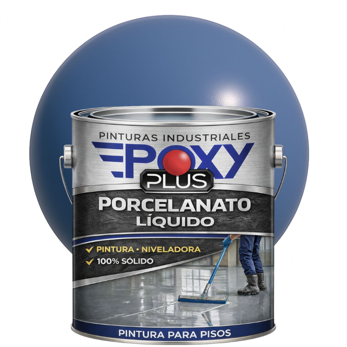 EPOXY - PORCELANATO LIQUIDO PREMIUM - KIT GALÓN - AZUL LEJANÍA RAL 5023