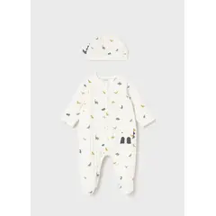 MAYORAL - Enterito Pelele con gorro dinosaurio recién nacido