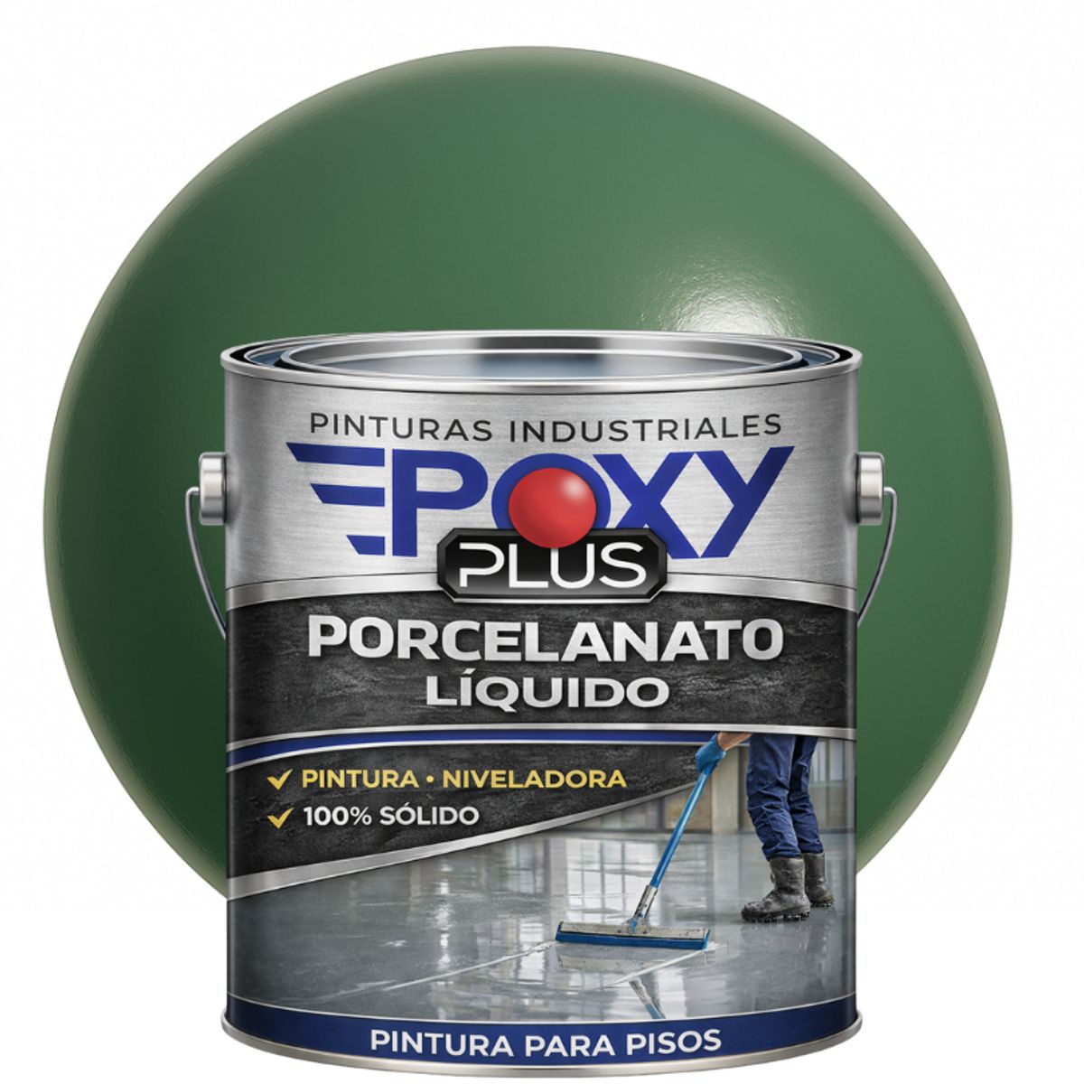 EPOXY - PORCELANATO LIQUIDO PREMIUM - KIT GALÓN - VERDE RESEDA RAL 6011