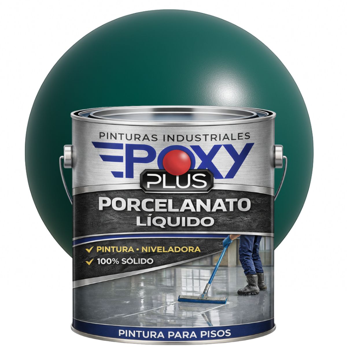 PORCELANATO LIQUIDO PREMIUM - KIT GALÓN - VERDE NEGRUZCO RAL 6012, marca EPOXY - Foto Principal