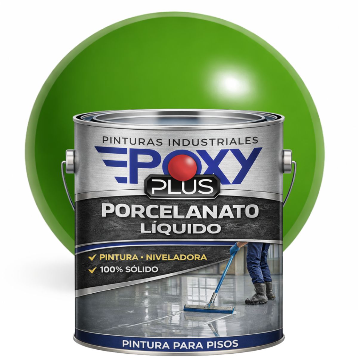 EPOXY - PORCELANATO LIQUIDO PREMIUM - KIT GALÓN - VERDE MAYO RAL 6017