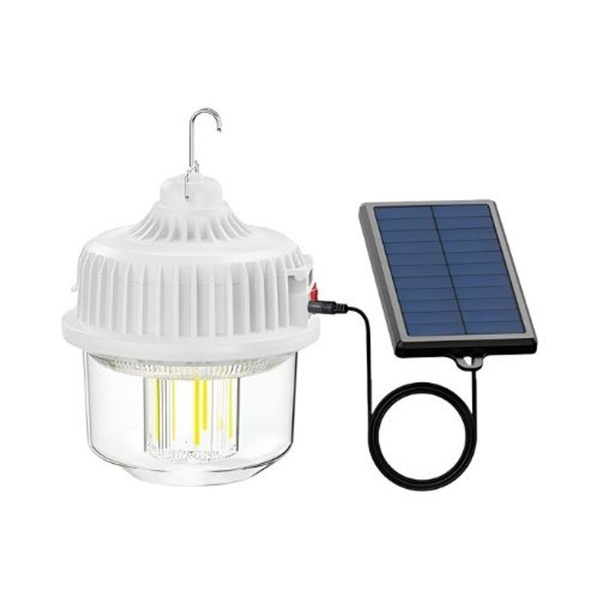 GENERICO - Lampara De Bombilla Recargable Portátil Con Panel Solar Blanco 100w
