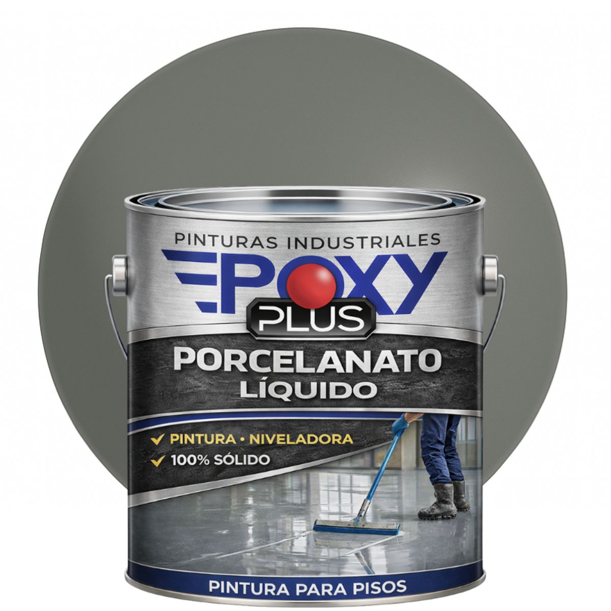EPOXY - PORCELANATO LIQUIDO PREMIUM - KIT GALÓN - GRIS RATÓN RAL 7005