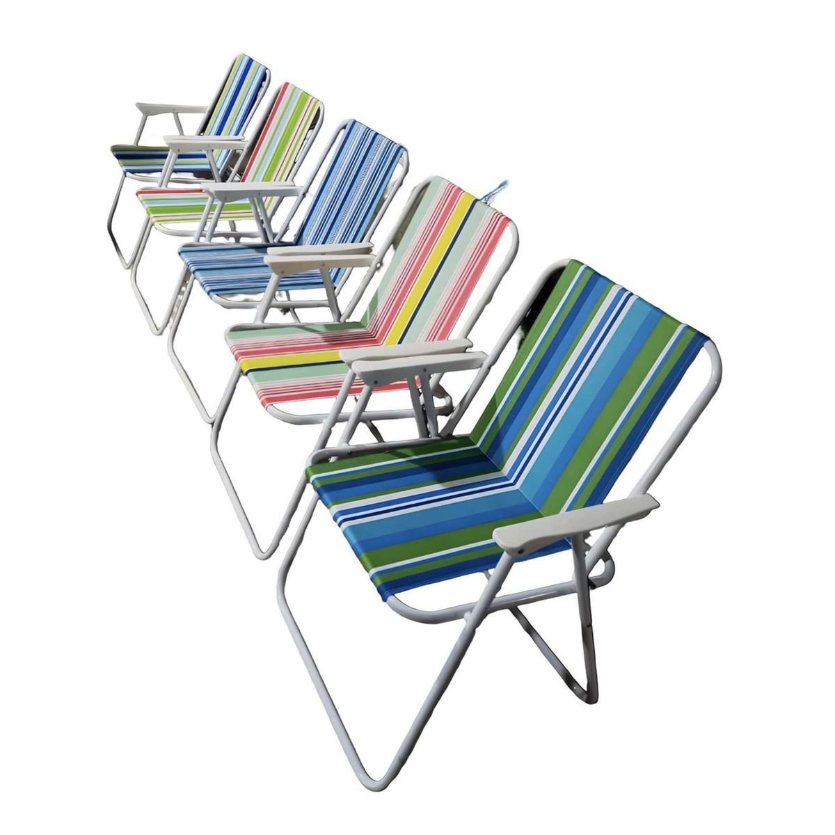GENERICO - Pack de 2 Sillas De Playa o Camping Plegable Multicolor