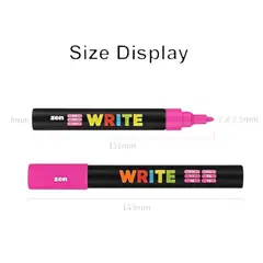 GENERICO - Set 8 Marcadores Zen Write Pc-5m Base Agua Multisuperficie