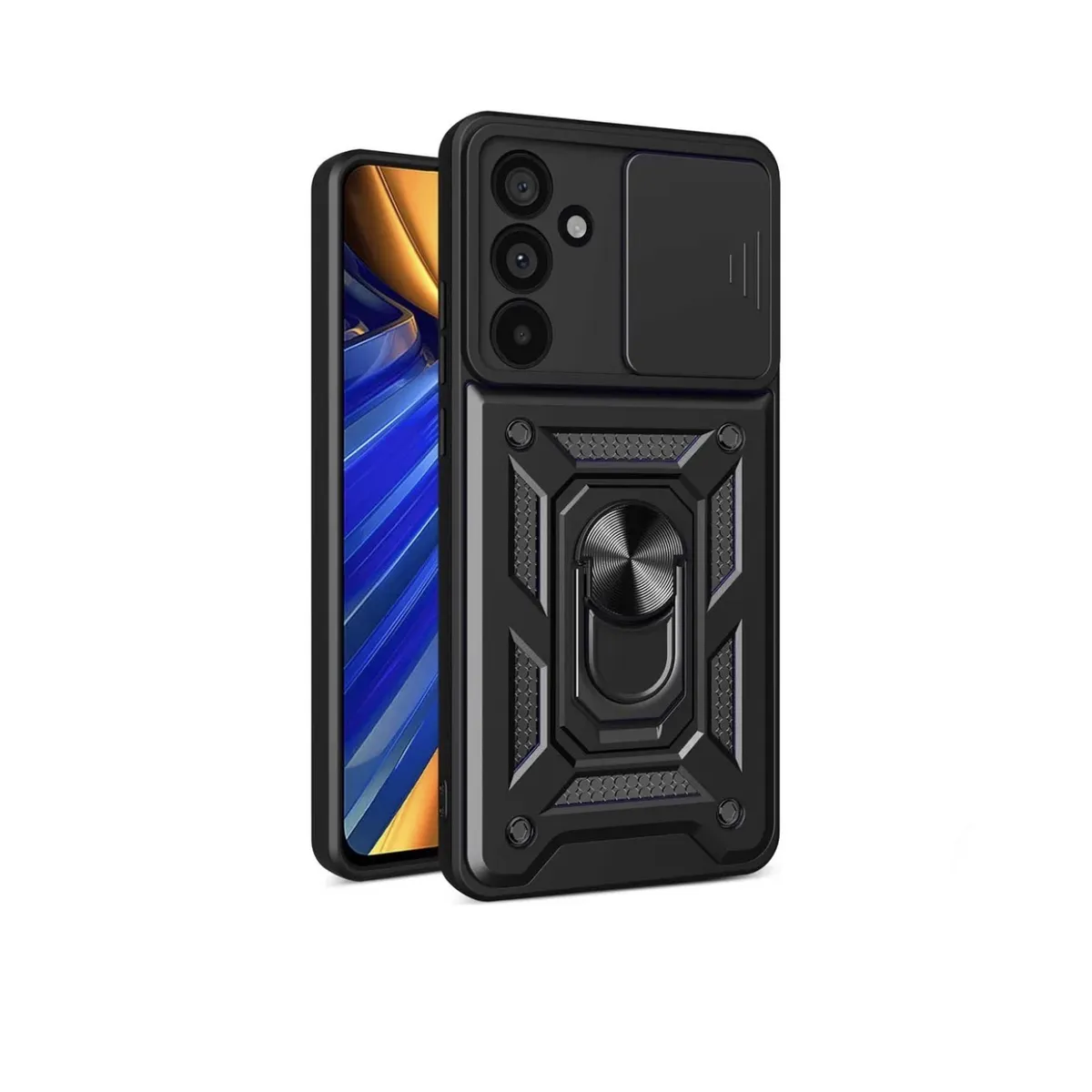 GENERICO - Carcasa Armor Anillo Para Samsung A17 5g - Negro