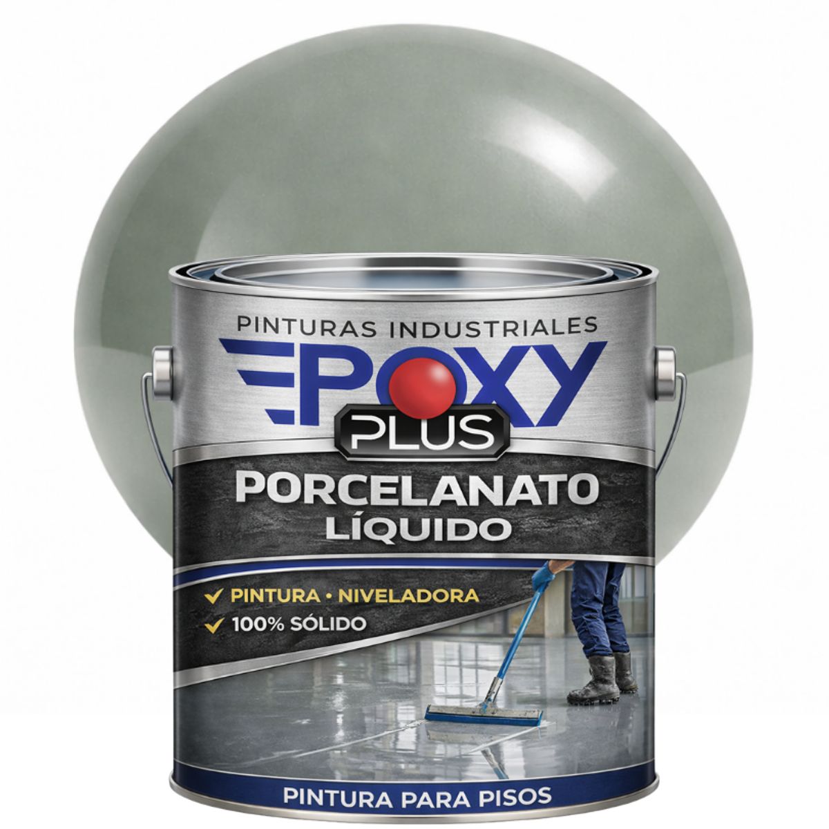 PORCELANATO LIQUIDO PREMIUM - KIT GALÓN - GRIS PIEDRA RAL 7030, marca EPOXY - Foto Principal