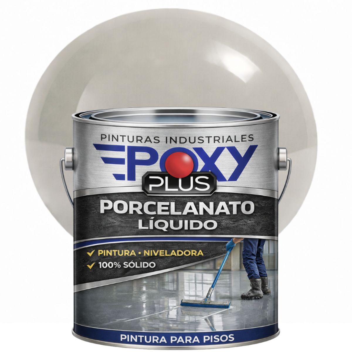 PORCELANATO LIQUIDO PREMIUM - KIT GALÓN - GRIS SEDA RAL 7044, marca EPOXY - Foto Principal