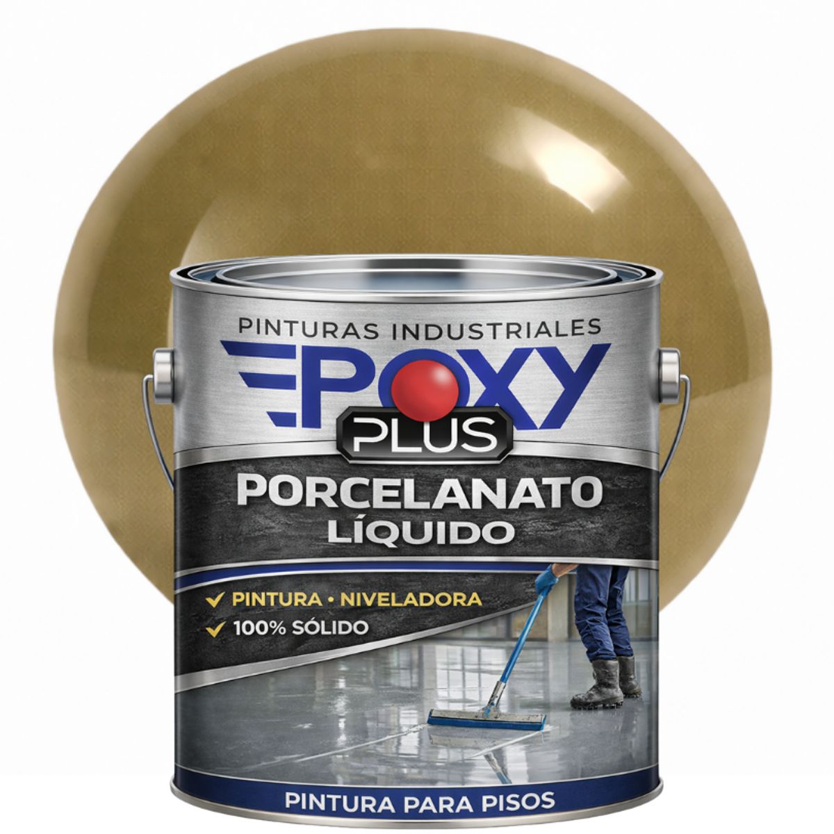 EPOXY - PORCELANATO LIQUIDO PREMIUM - KIT GALÓN - MARRÓN VERDOSO RAL 8000