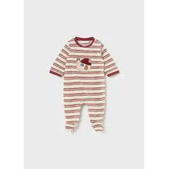 MAYORAL - Enterito Pelele tundosado rayas recién nacido