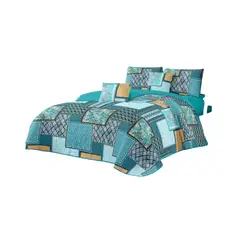 GENERICO - Cubrecama Quilt reversible Elegante y liviano plaza y media