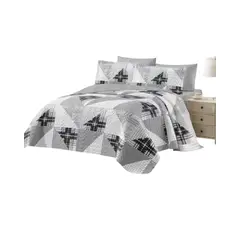 GENERICO - Cubrecama Quilt reversible Elegante y liviano plaza y media
