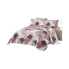 GENERICO - Cubrecama Quilt reversible Elegante y liviano 2 plazas y media