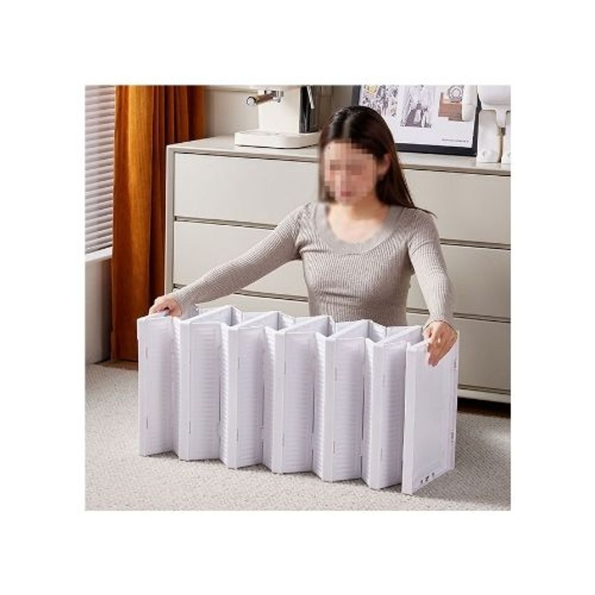 GENERICO - Organizador De Zapatos, Zapatero 6 Niveles Plegable Caja Blanco
