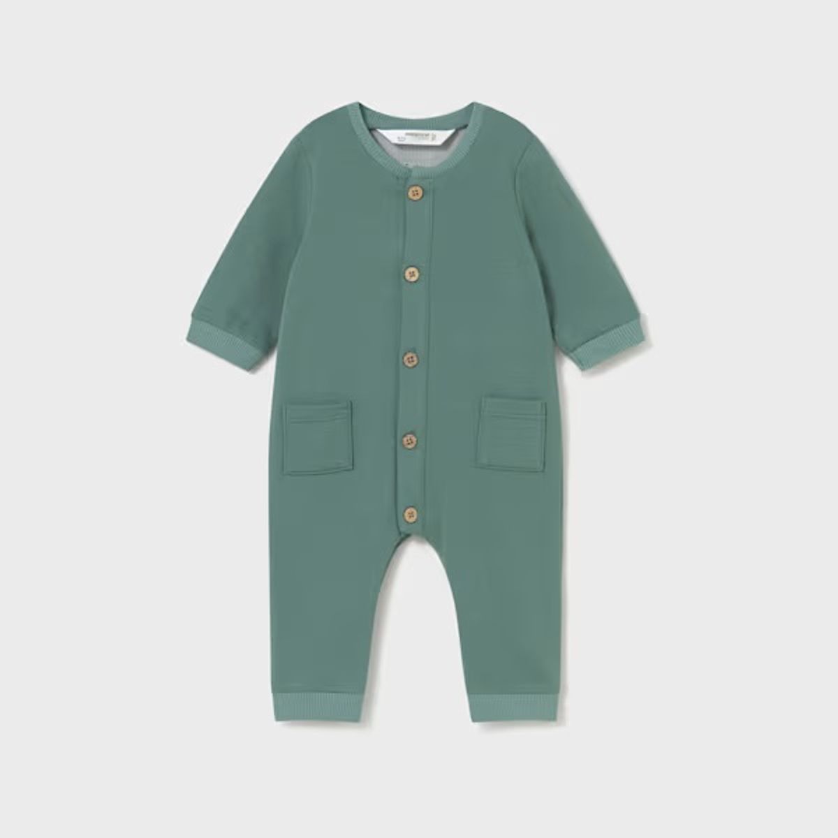 MAYORAL - Enterito Pelele largo pie convertible con  apliques bordados