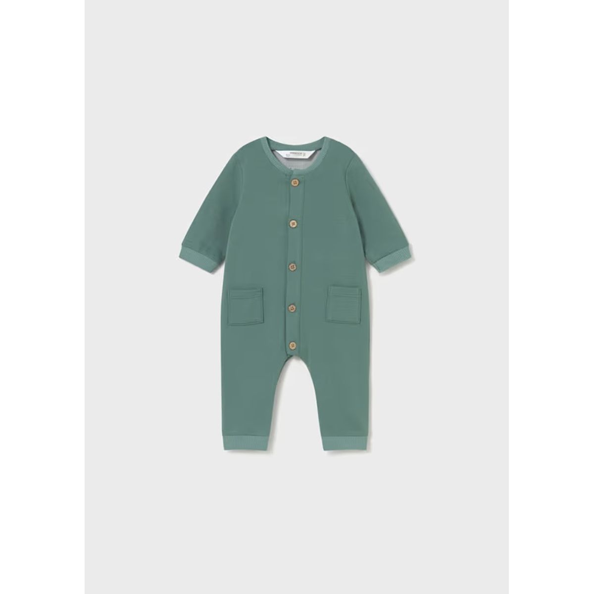 MAYORAL - Enterito Pelele largo pie convertible con  apliques bordados