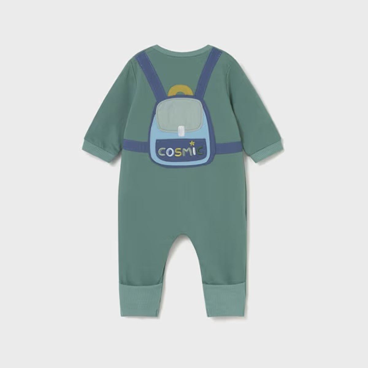 MAYORAL - Enterito Pelele largo pie convertible con  apliques bordados