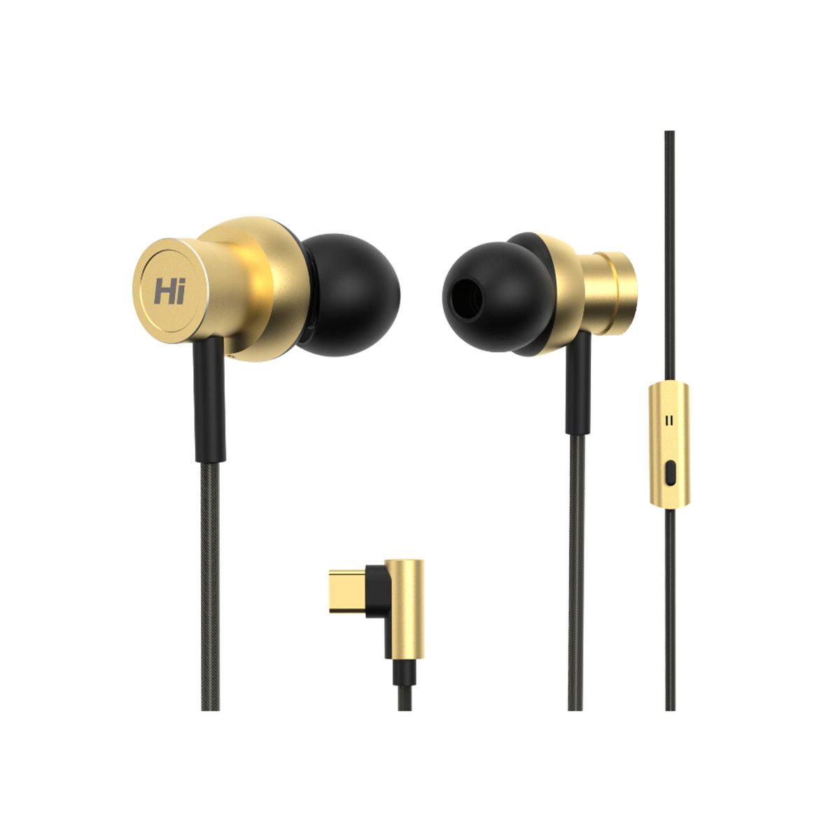 HIFUTURE - Audifonos Alambricos In-Ear Hi5 Champagne Gold Hifuture