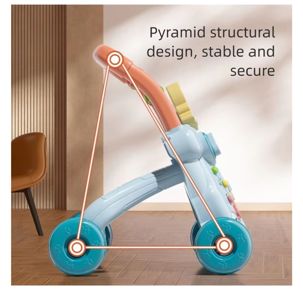 OEM - ANDADOR DE EMPUJE MULTIFUNCIONAL PARA BEBE rosado
