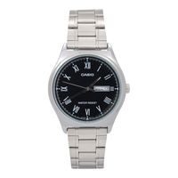 Reloj caballero MTP-V006D-1B correa acero fondo negro