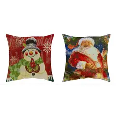 HD HOGAR SPA - Pack 6 Fundas Para Cojines Diseños De Navidad 45x45cm Al Azar Navidad