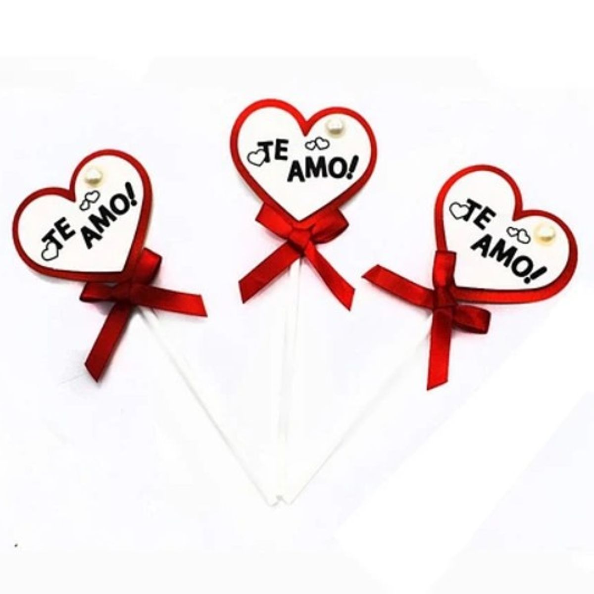 GENERICO - Topper Corazòn Love 3Pcs 4X13Cm