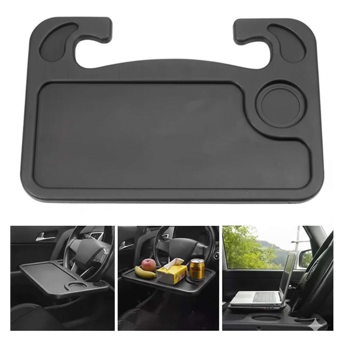 GENERICO - Mesa Bandeja Para Volante De Auto Comida Escritorio Premium